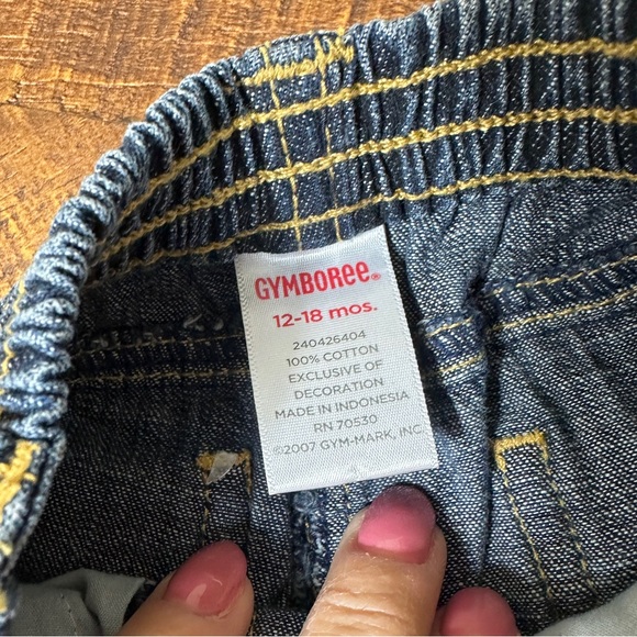Gymboree 12-18 Month Puppy Dogs Denim Jeans - Picture 2 of 5